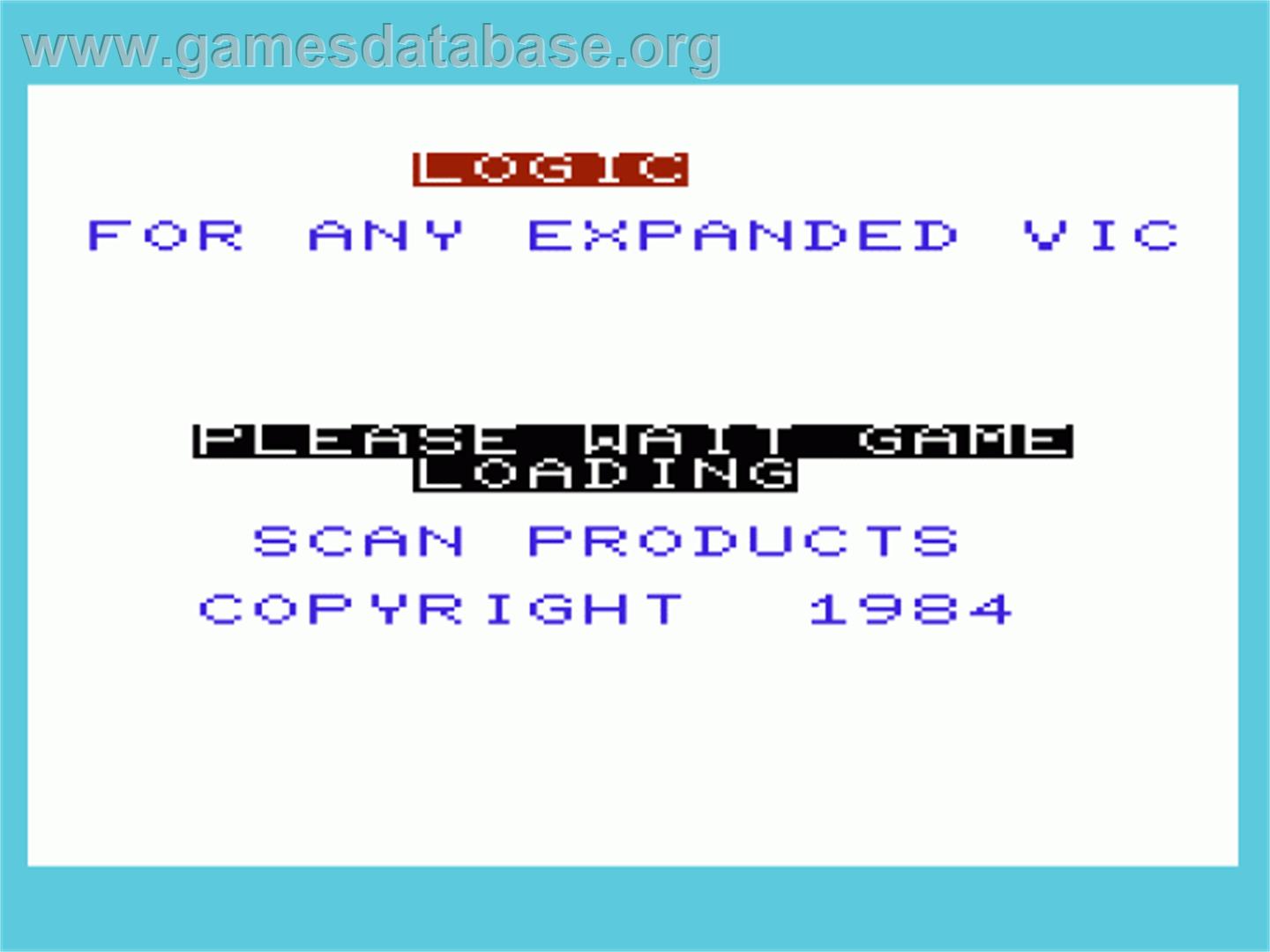Logic - Commodore VIC-20 - Artwork - Title Screen