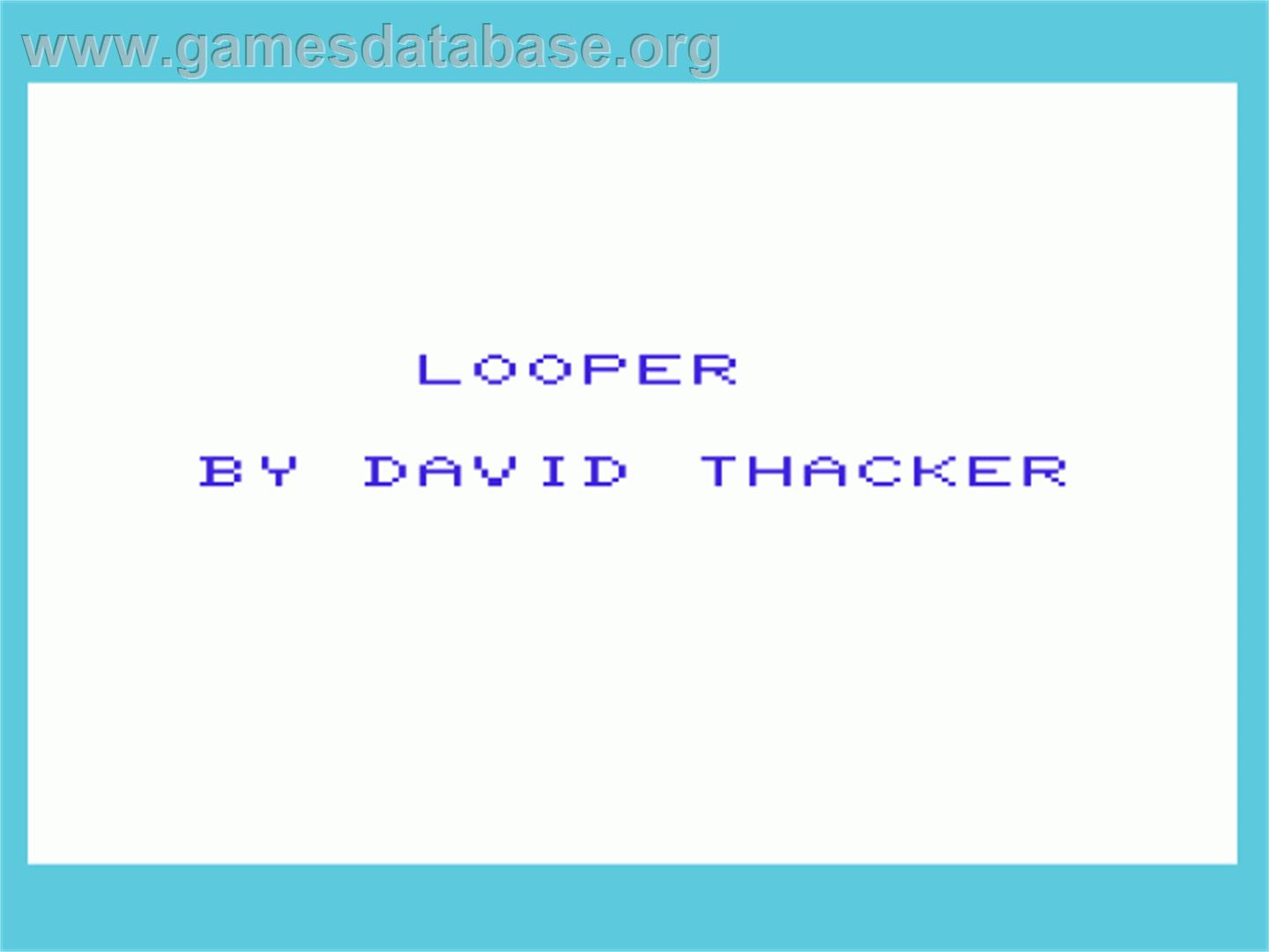 Looper - Commodore VIC-20 - Artwork - Title Screen
