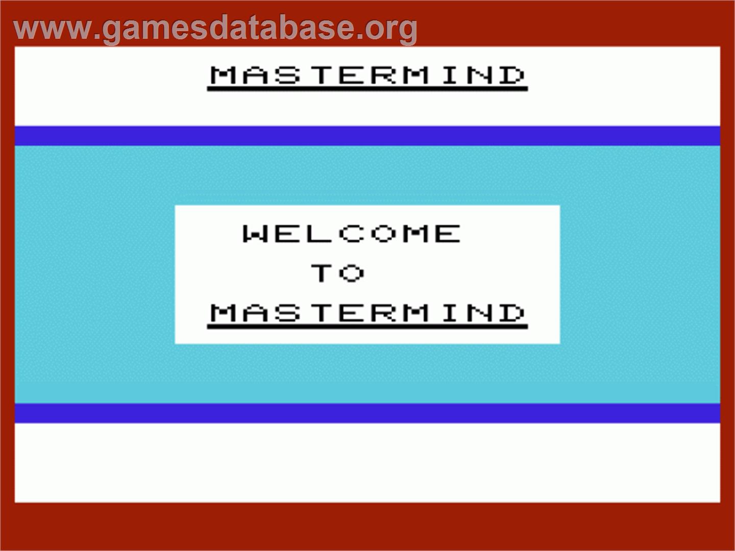 Mastermind - Commodore VIC-20 - Artwork - Title Screen
