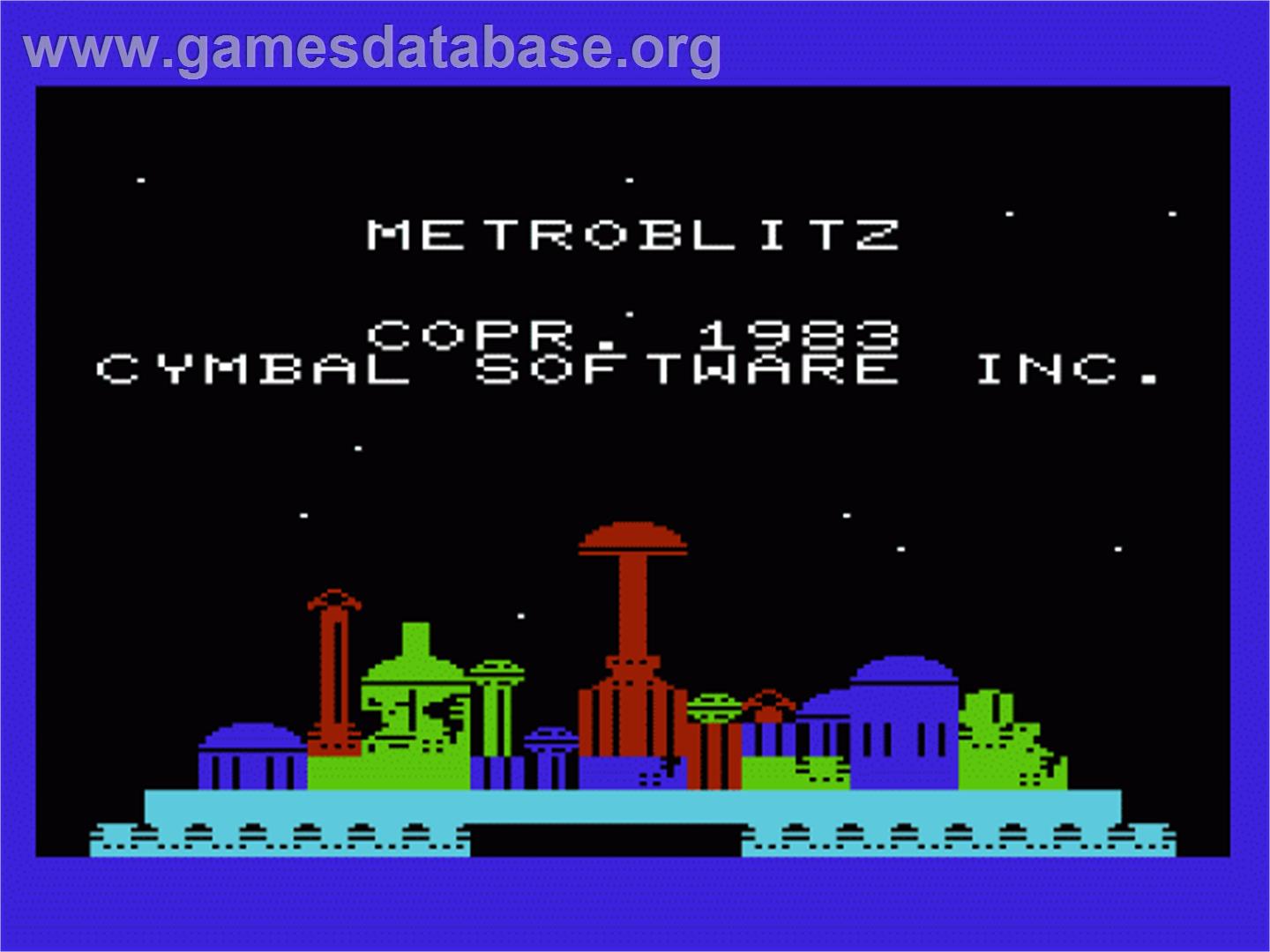 Metro Blitz - Commodore VIC-20 - Artwork - Title Screen
