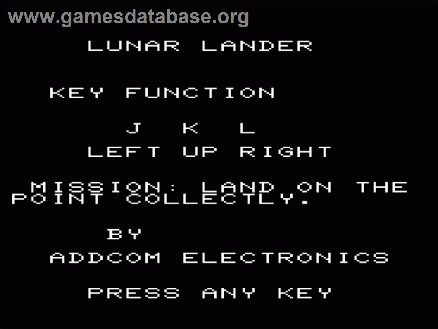 Miner 2049er - Commodore VIC-20 - Artwork - Title Screen