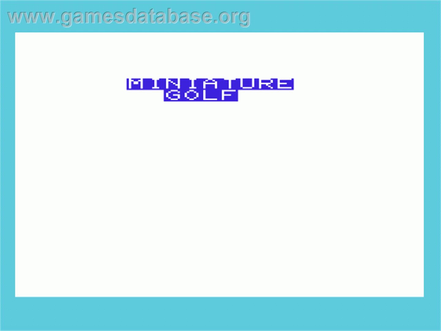 Miniature Golf - Commodore VIC-20 - Artwork - Title Screen