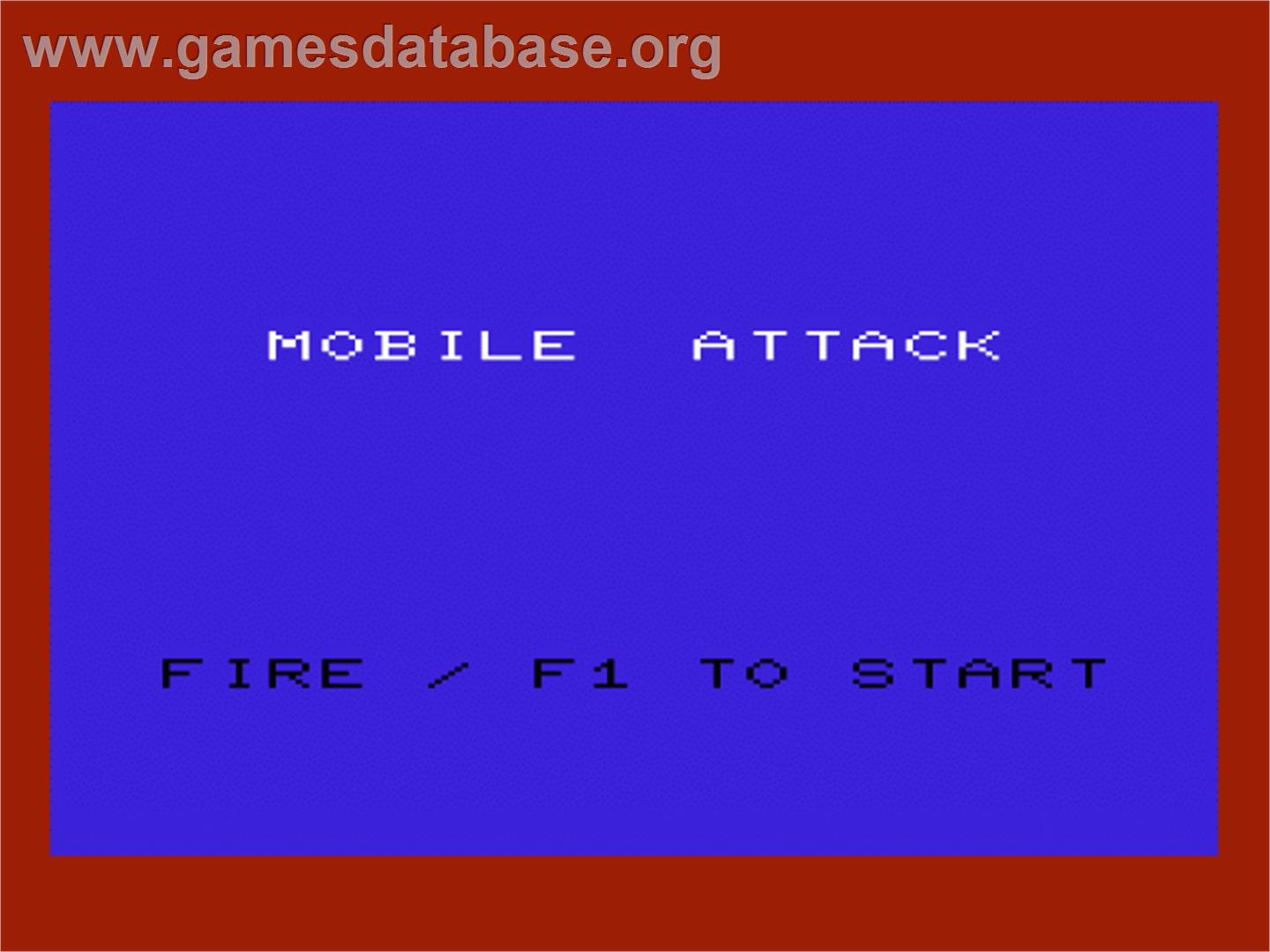 Mobile Attack - Commodore VIC-20 - Artwork - Title Screen