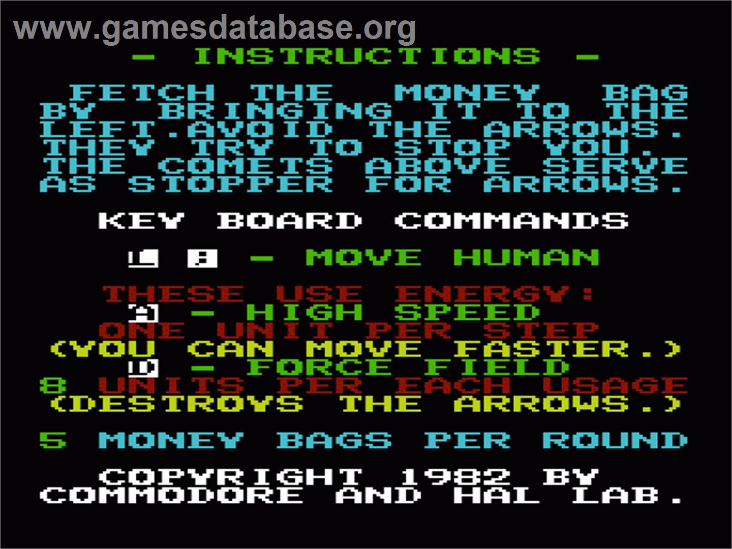 Money Wars - Commodore VIC-20 - Artwork - Title Screen