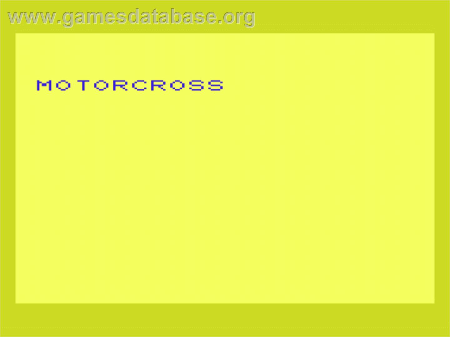 Motorcross - Commodore VIC-20 - Artwork - Title Screen