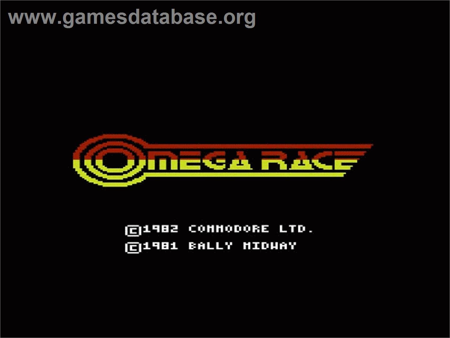 Omega Race - Commodore VIC-20 - Artwork - Title Screen