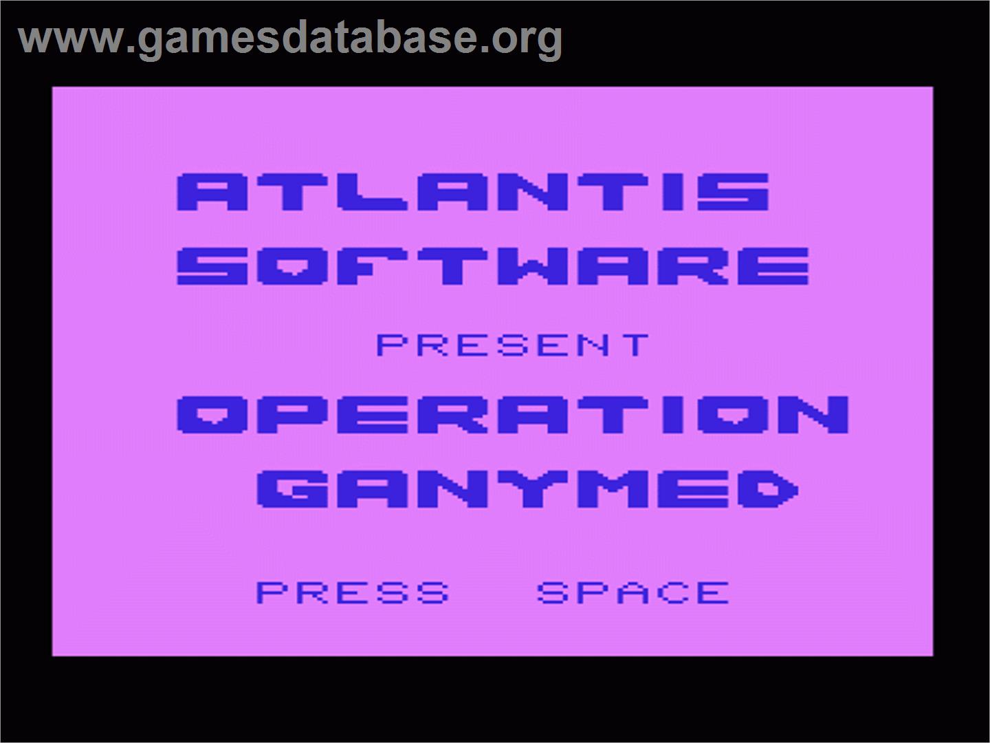 Operation Ganymed - Commodore VIC-20 - Artwork - Title Screen