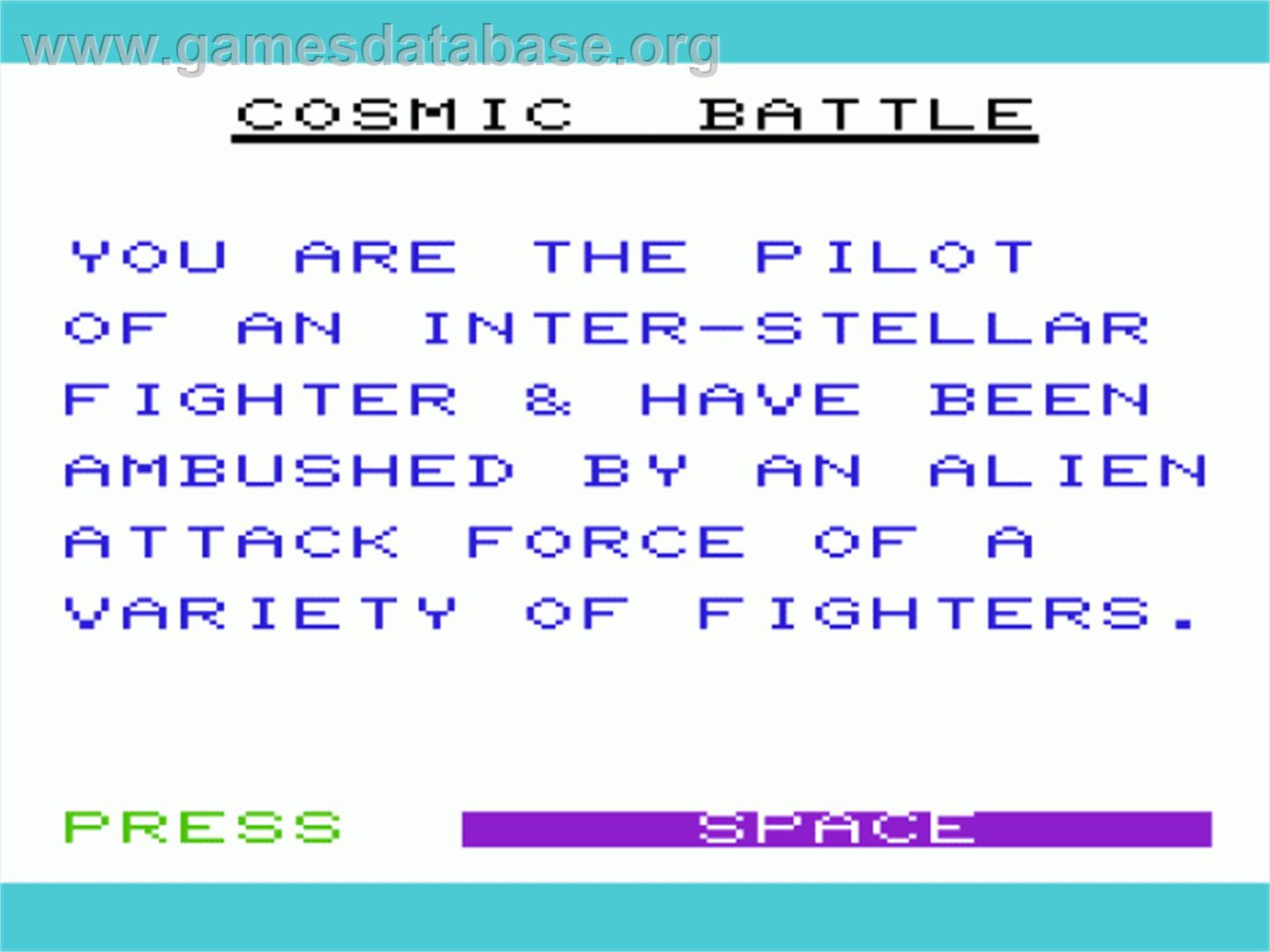 Panic Button - Commodore VIC-20 - Artwork - Title Screen