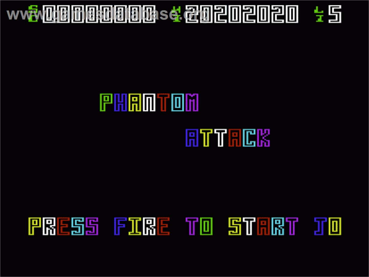 Phantom Attack - Commodore VIC-20 - Artwork - Title Screen