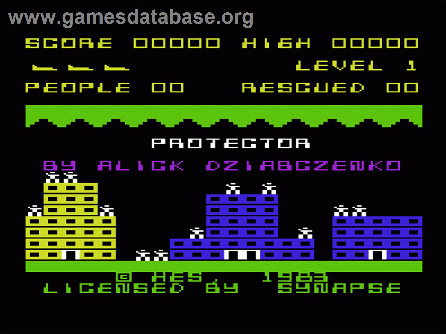 Protector - Commodore VIC-20 - Artwork - Title Screen