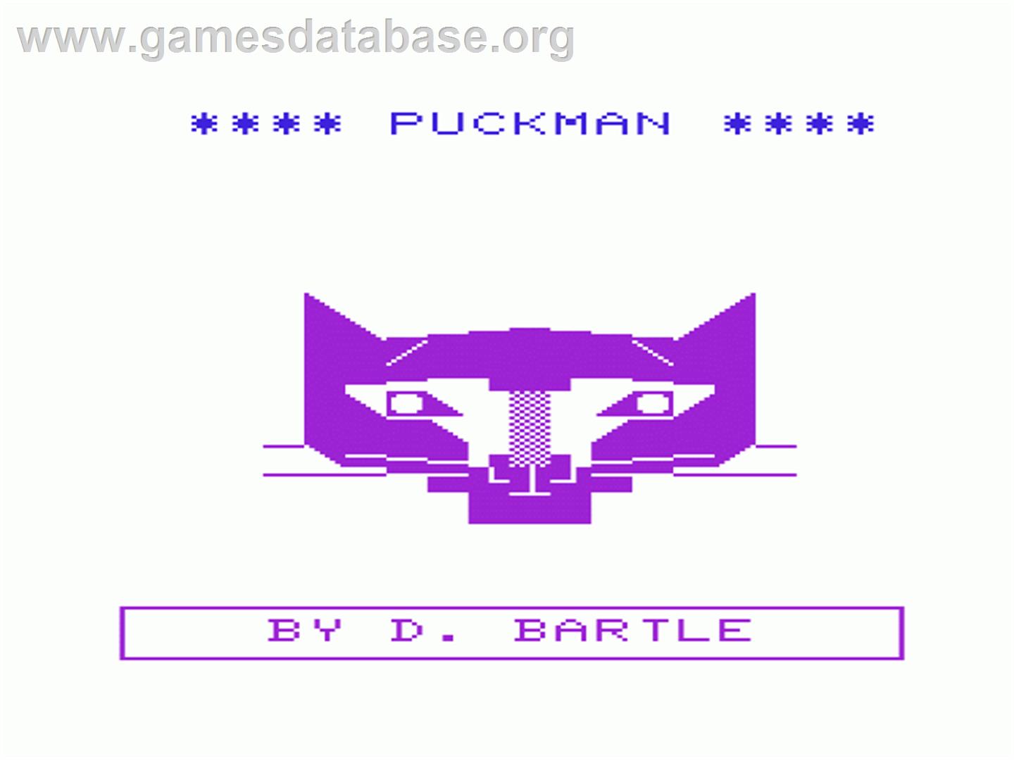 Puckman - Commodore VIC-20 - Artwork - Title Screen