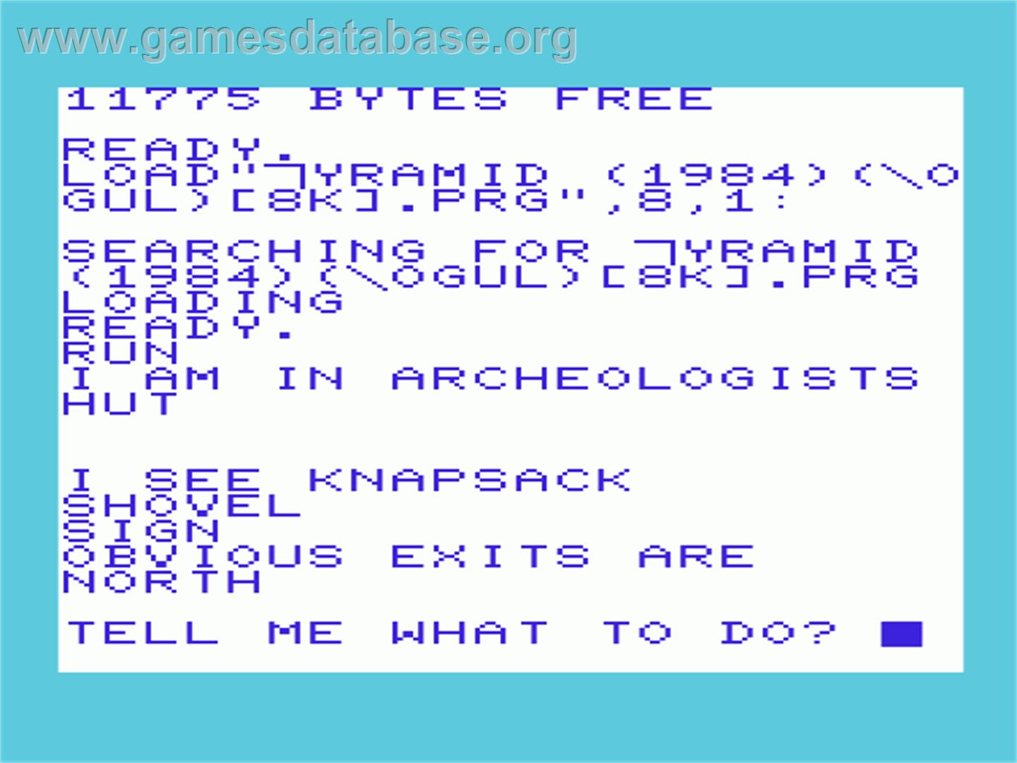 Pyramid - Commodore VIC-20 - Artwork - Title Screen