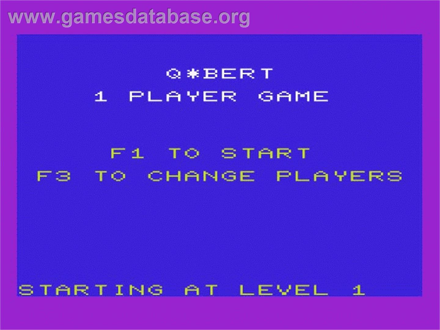 Q-bert - Commodore VIC-20 - Artwork - Title Screen