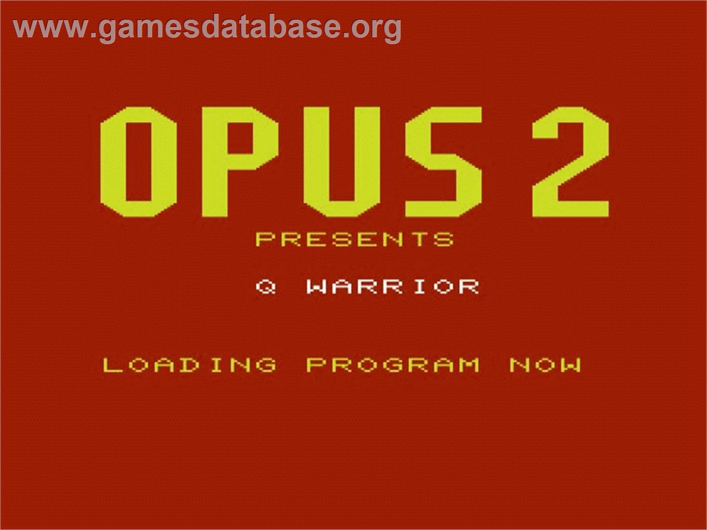 Q-warrior - Commodore VIC-20 - Artwork - Title Screen