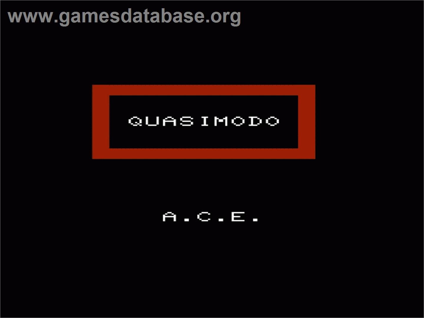 Quasimodo - Commodore VIC-20 - Artwork - Title Screen
