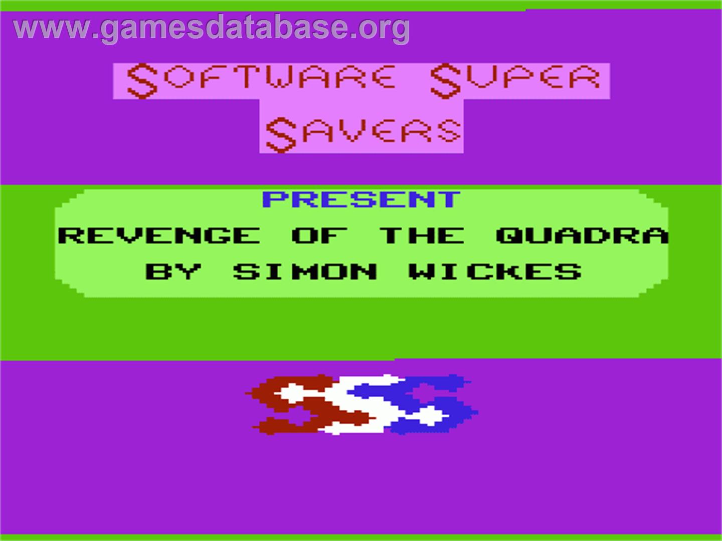 Revenge Of The Quadra - Commodore VIC-20 - Artwork - Title Screen