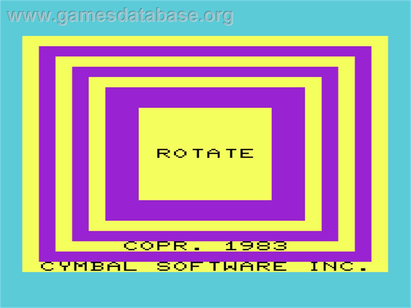 Rotate - Commodore VIC-20 - Artwork - Title Screen