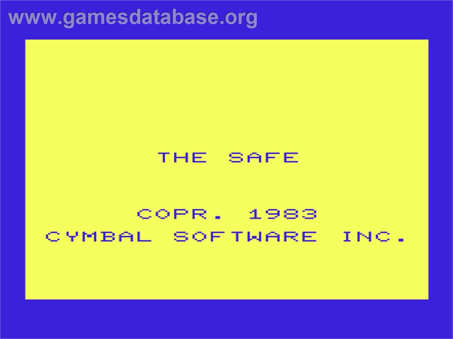 Safecracker - Commodore VIC-20 - Artwork - Title Screen