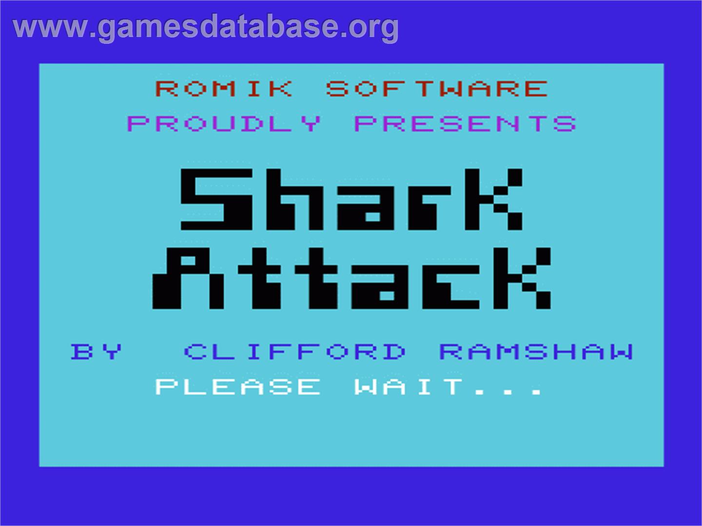 Shark Attack - Commodore VIC-20 - Artwork - Title Screen