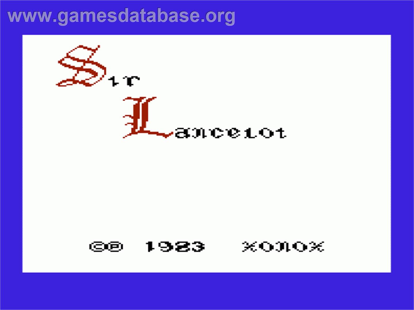 Sir Lancelot - Commodore VIC-20 - Artwork - Title Screen