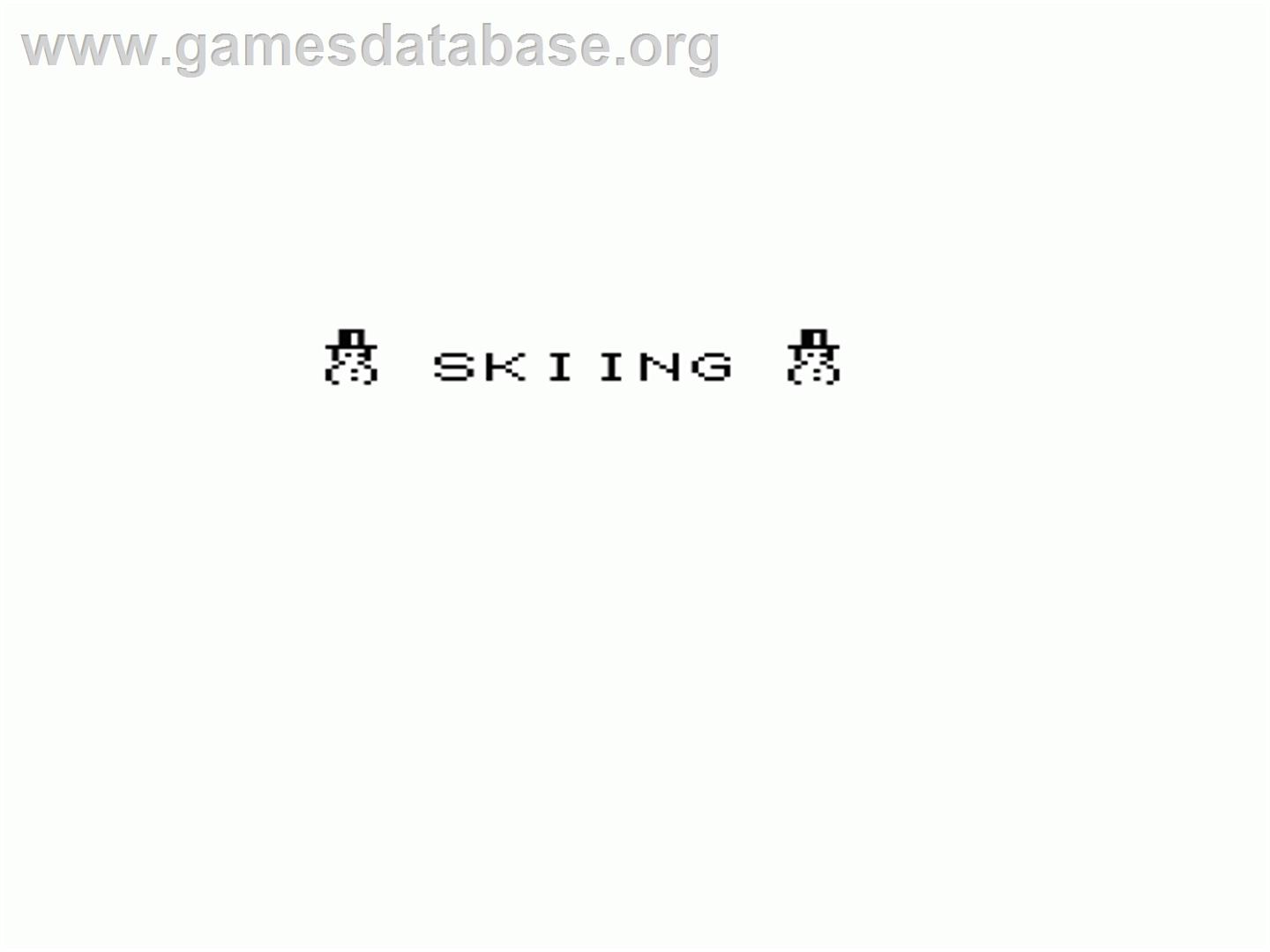 Skiing - Commodore VIC-20 - Artwork - Title Screen
