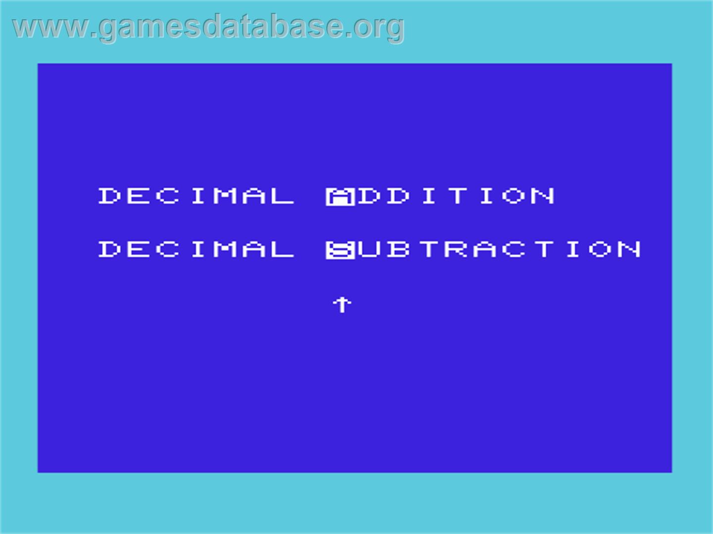 Sky Math - Commodore VIC-20 - Artwork - Title Screen