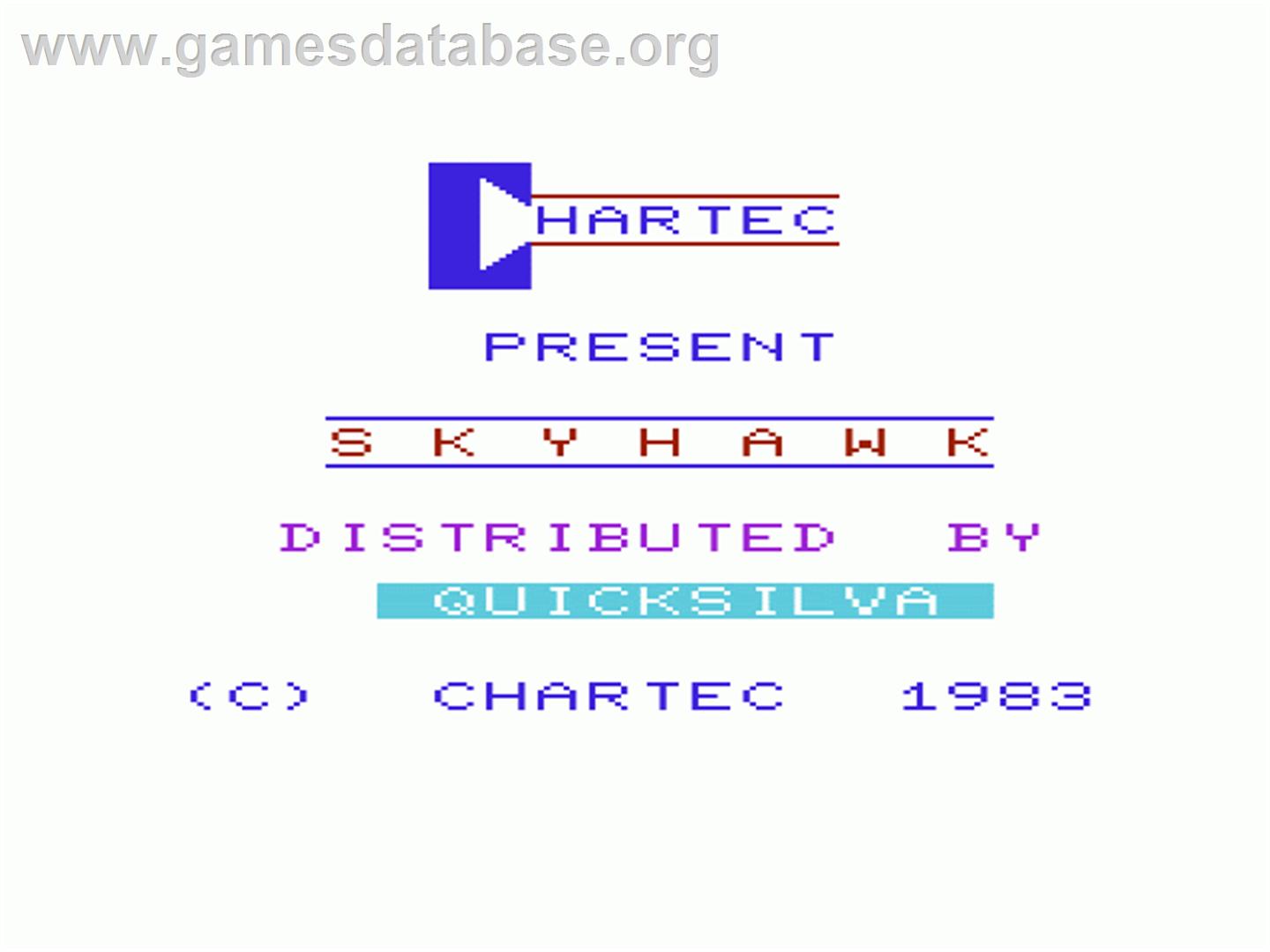 Skyhawk - Commodore VIC-20 - Artwork - Title Screen