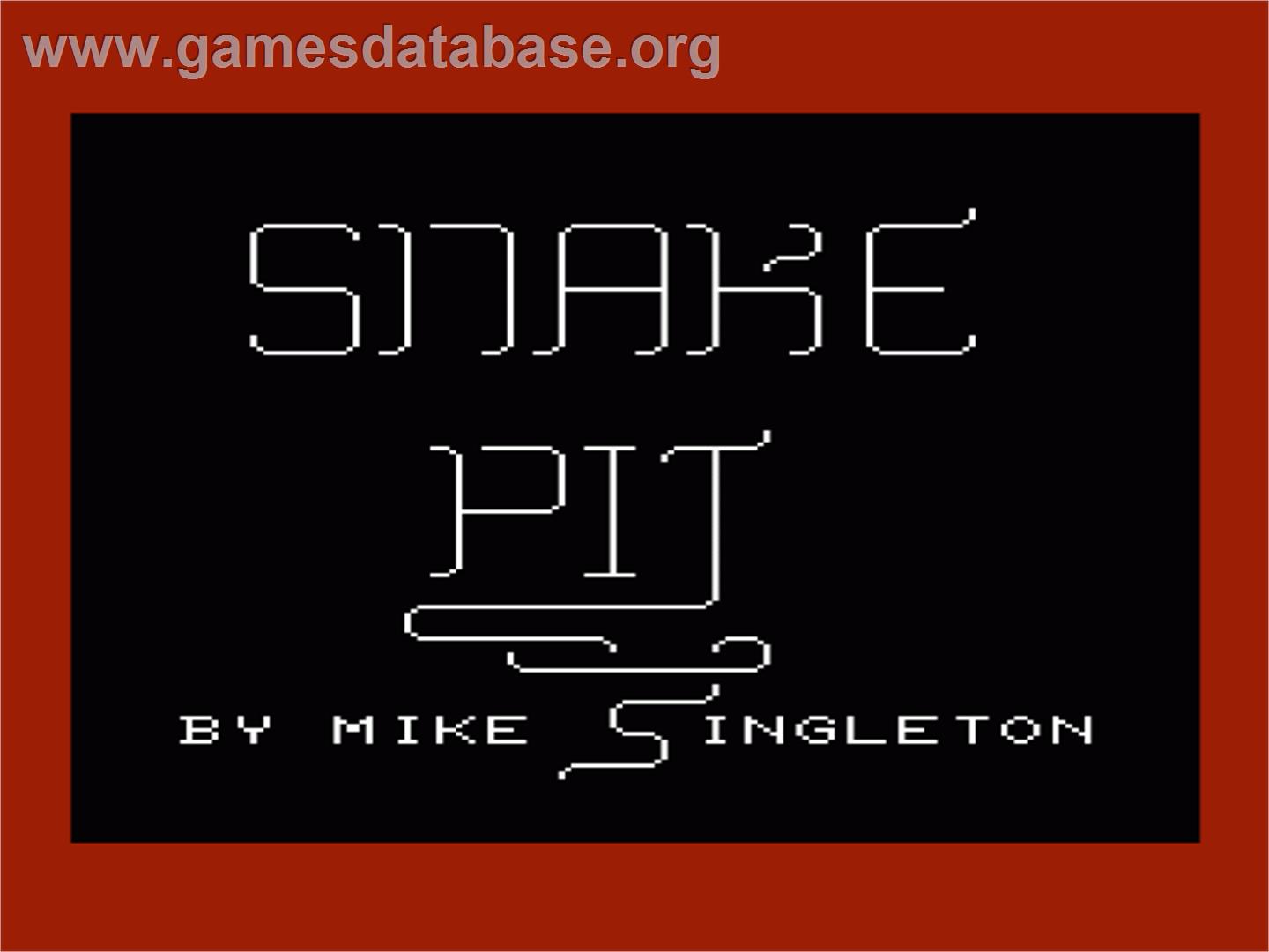Snake Pit - Commodore VIC-20 - Artwork - Title Screen
