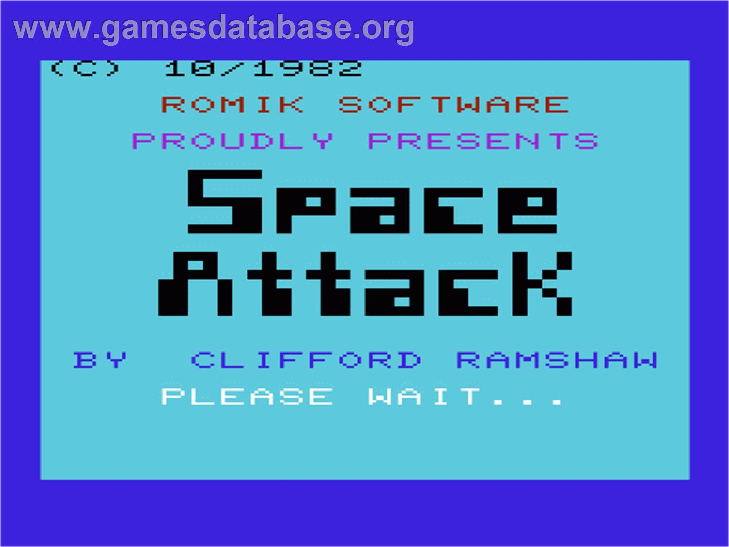 Space Attack - Commodore VIC-20 - Artwork - Title Screen