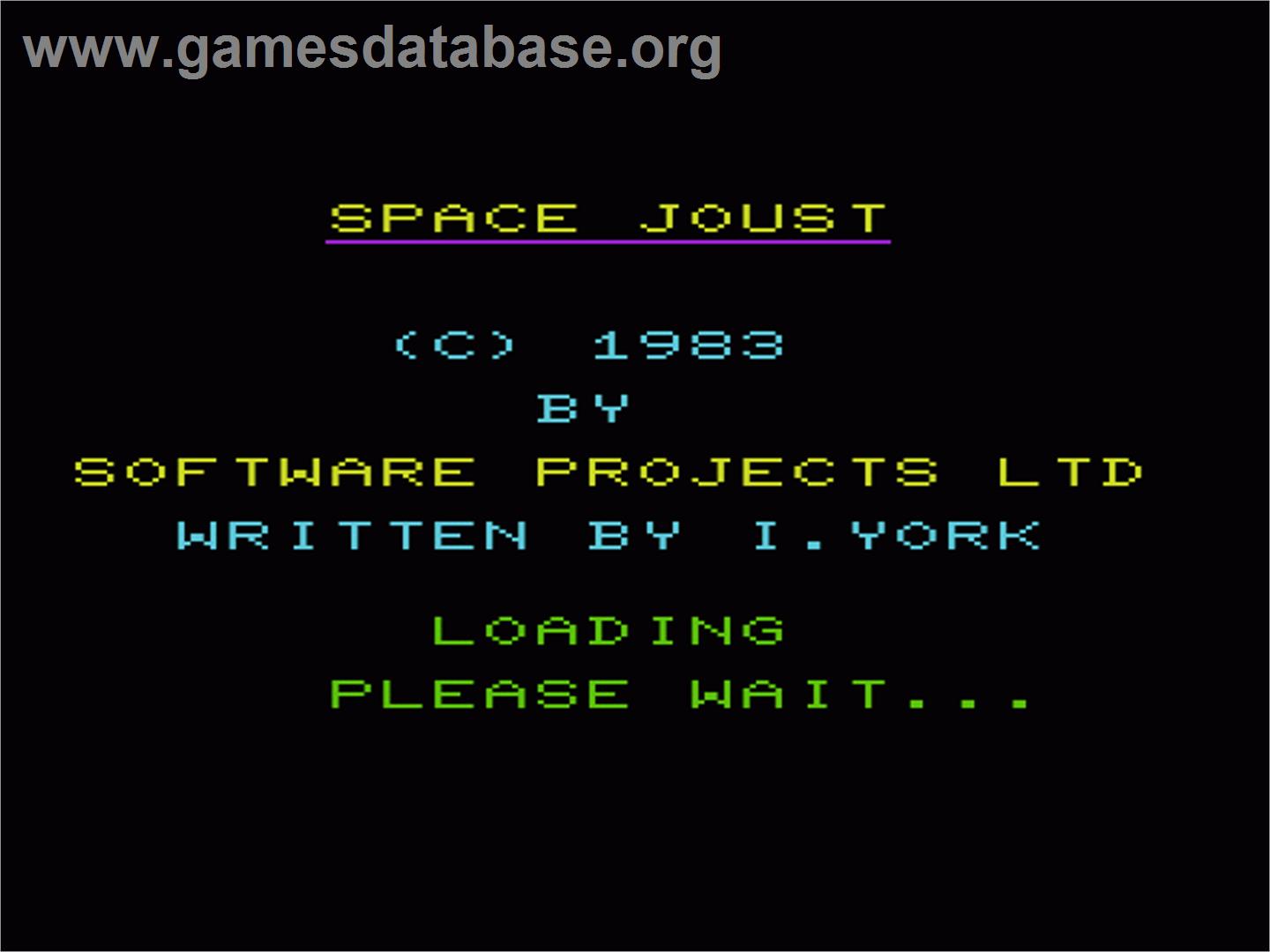 Space Joust - Commodore VIC-20 - Artwork - Title Screen