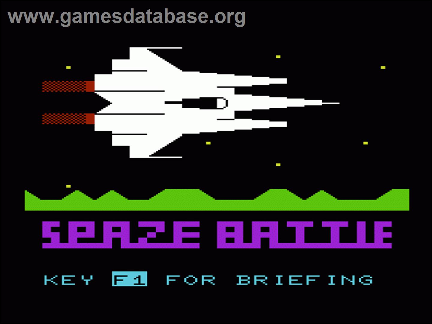 Spaze Battle - Commodore VIC-20 - Artwork - Title Screen