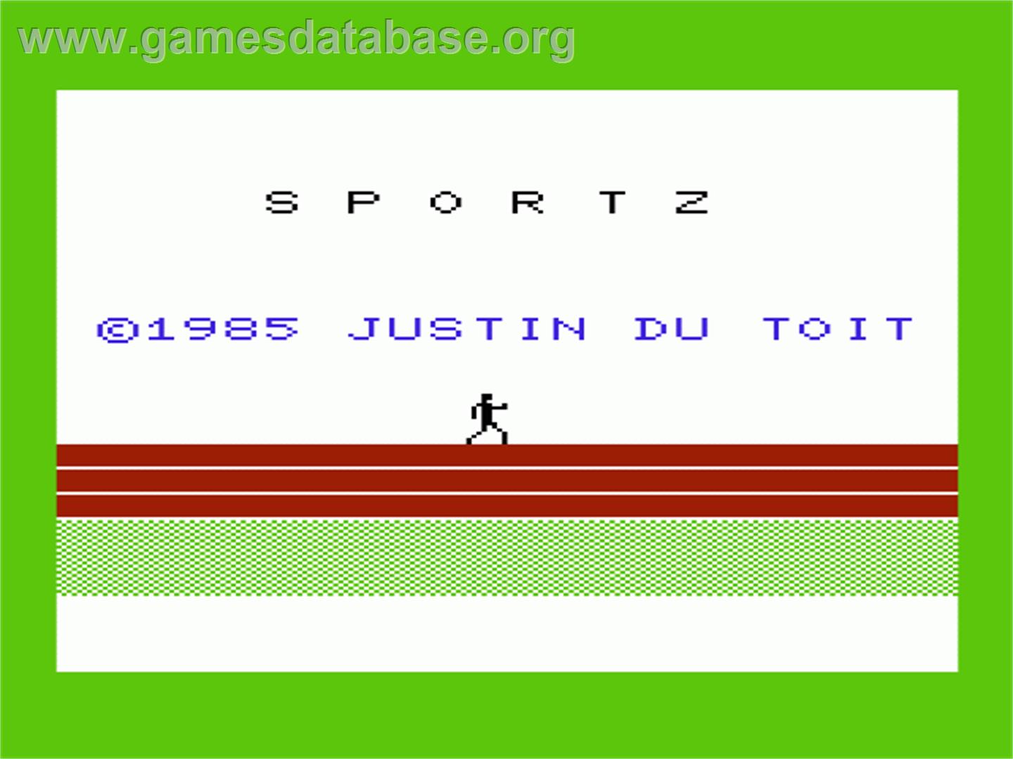 Sportz - Commodore VIC-20 - Artwork - Title Screen