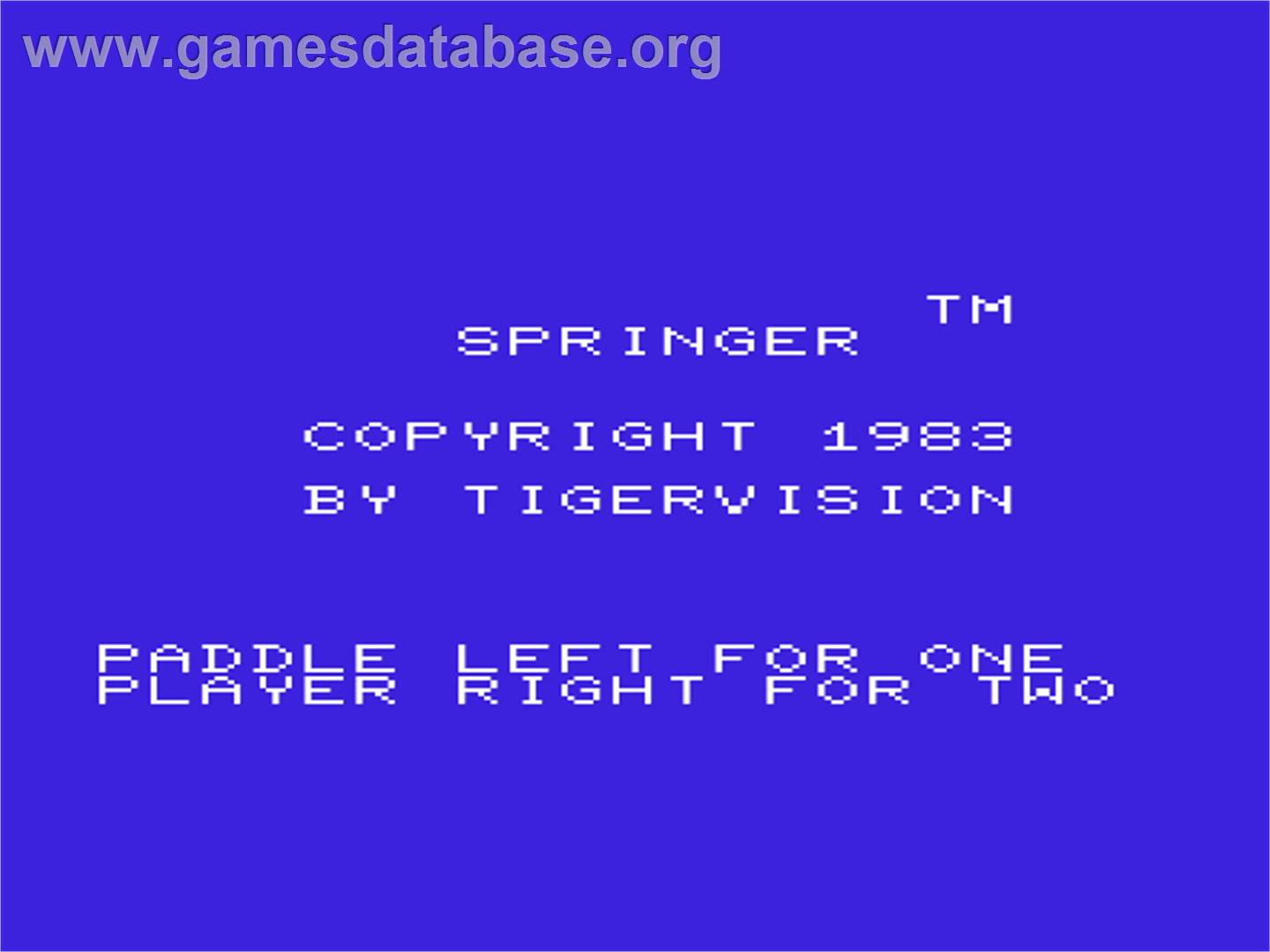 Springer - Commodore VIC-20 - Artwork - Title Screen