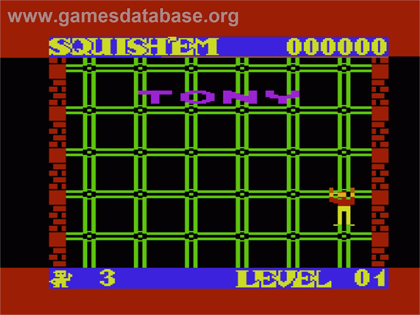 Squish'em - Commodore VIC-20 - Artwork - Title Screen