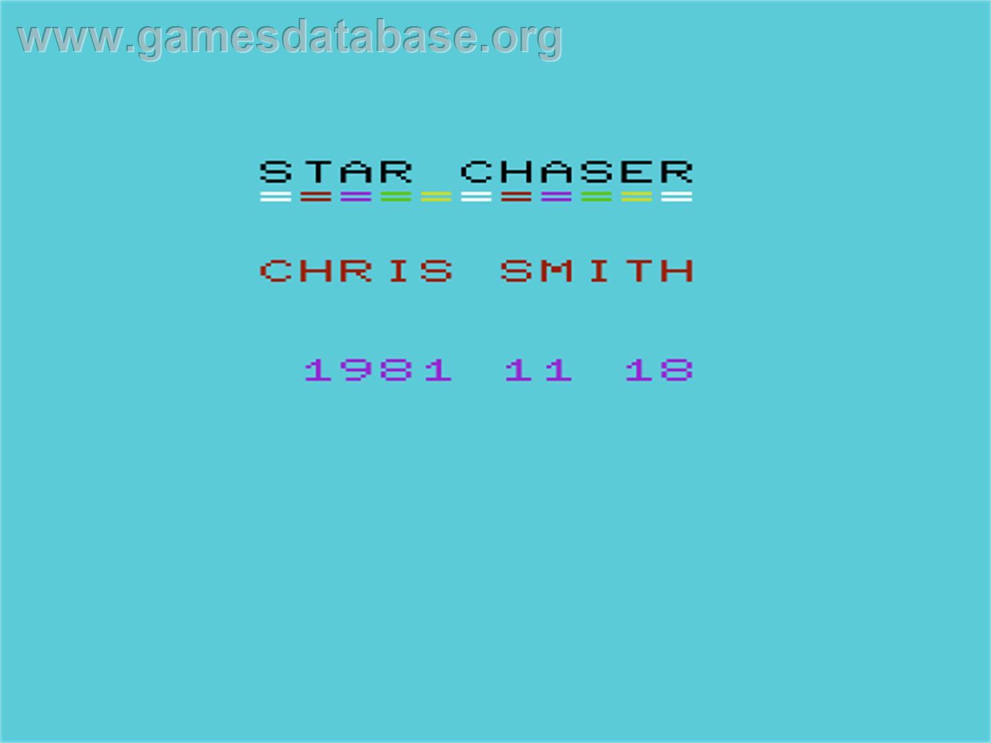 Star Chaser - Commodore VIC-20 - Artwork - Title Screen