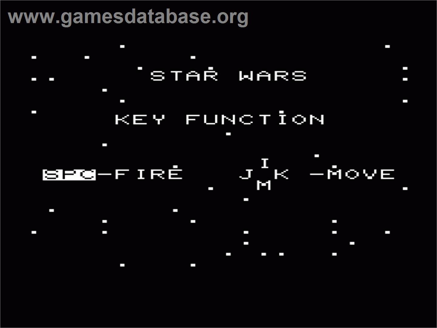 Star Wars - Commodore VIC-20 - Artwork - Title Screen