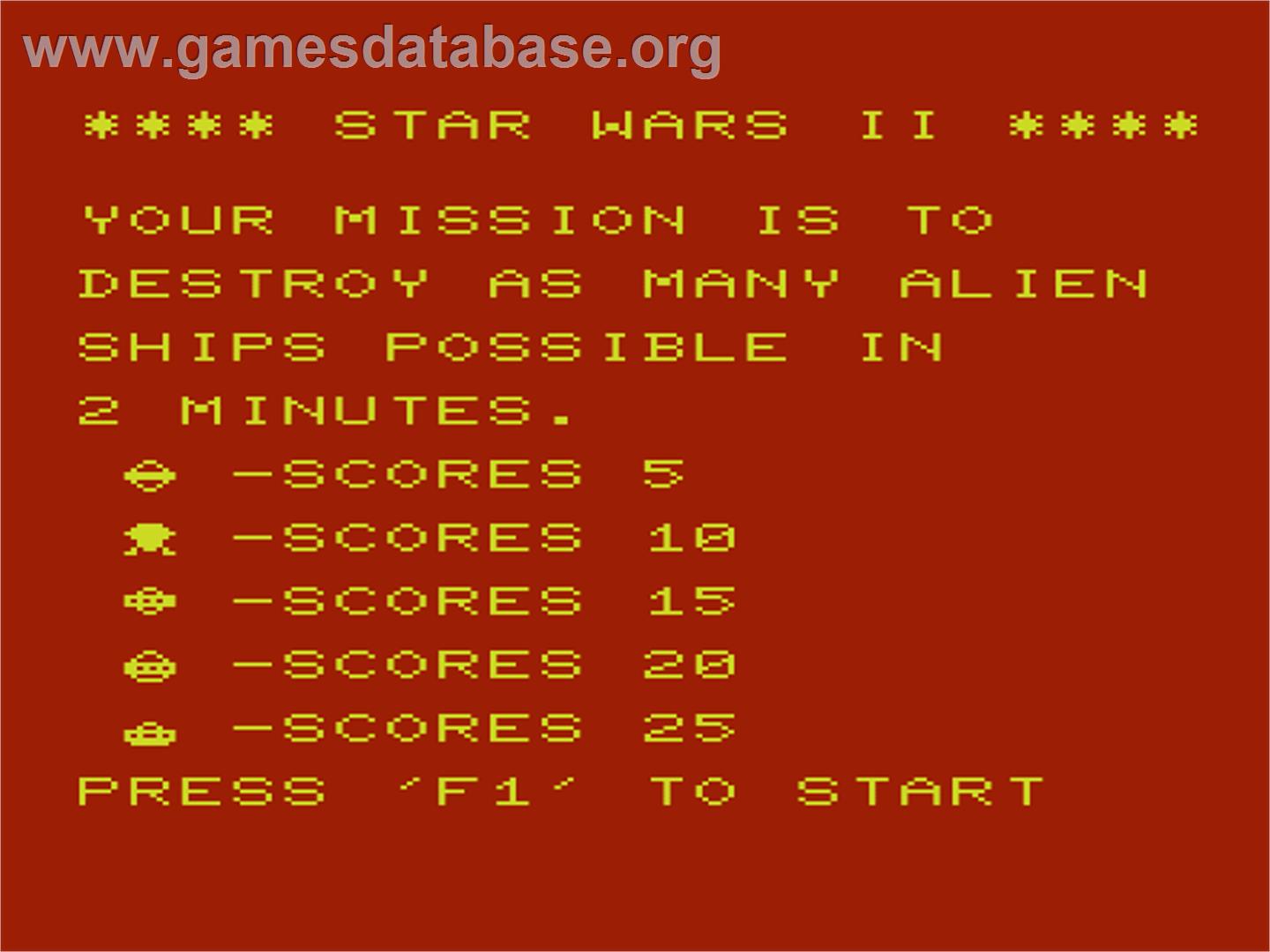 Star Wars 2 - Commodore VIC-20 - Artwork - Title Screen
