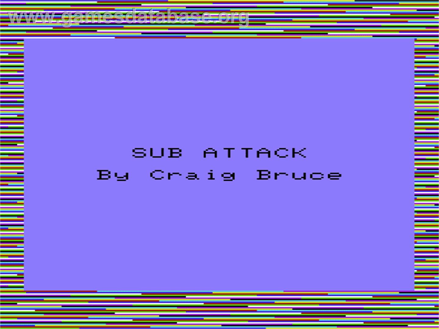 Sub Attack - Commodore VIC-20 - Artwork - Title Screen