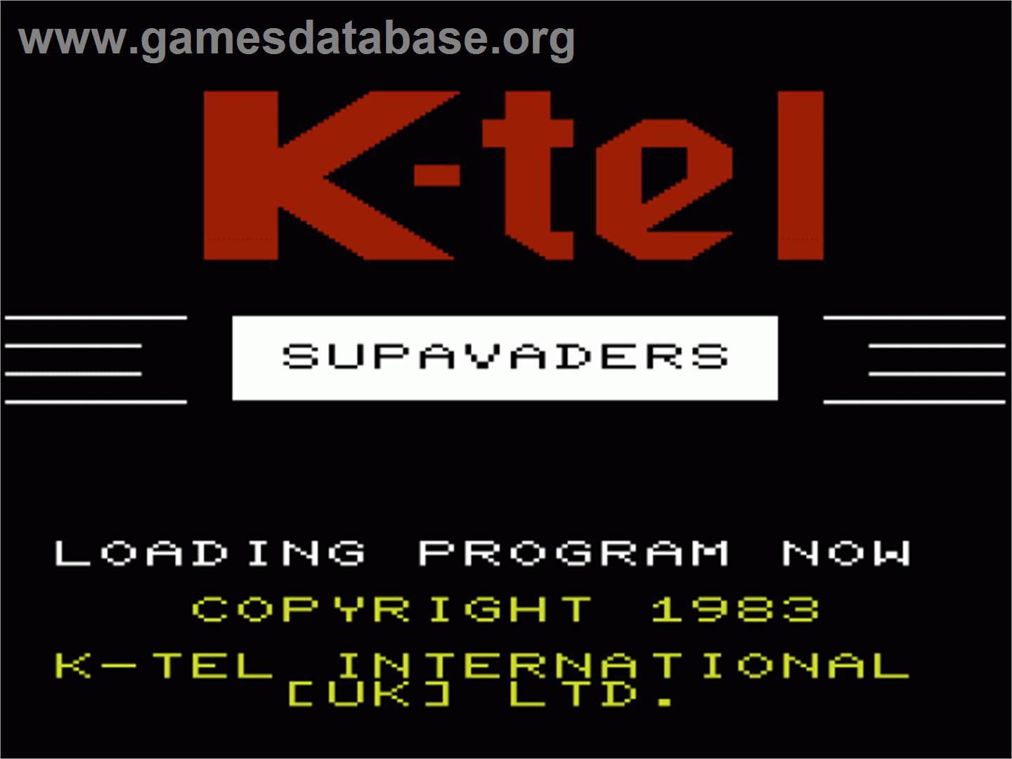 Supavaders - Commodore VIC-20 - Artwork - Title Screen