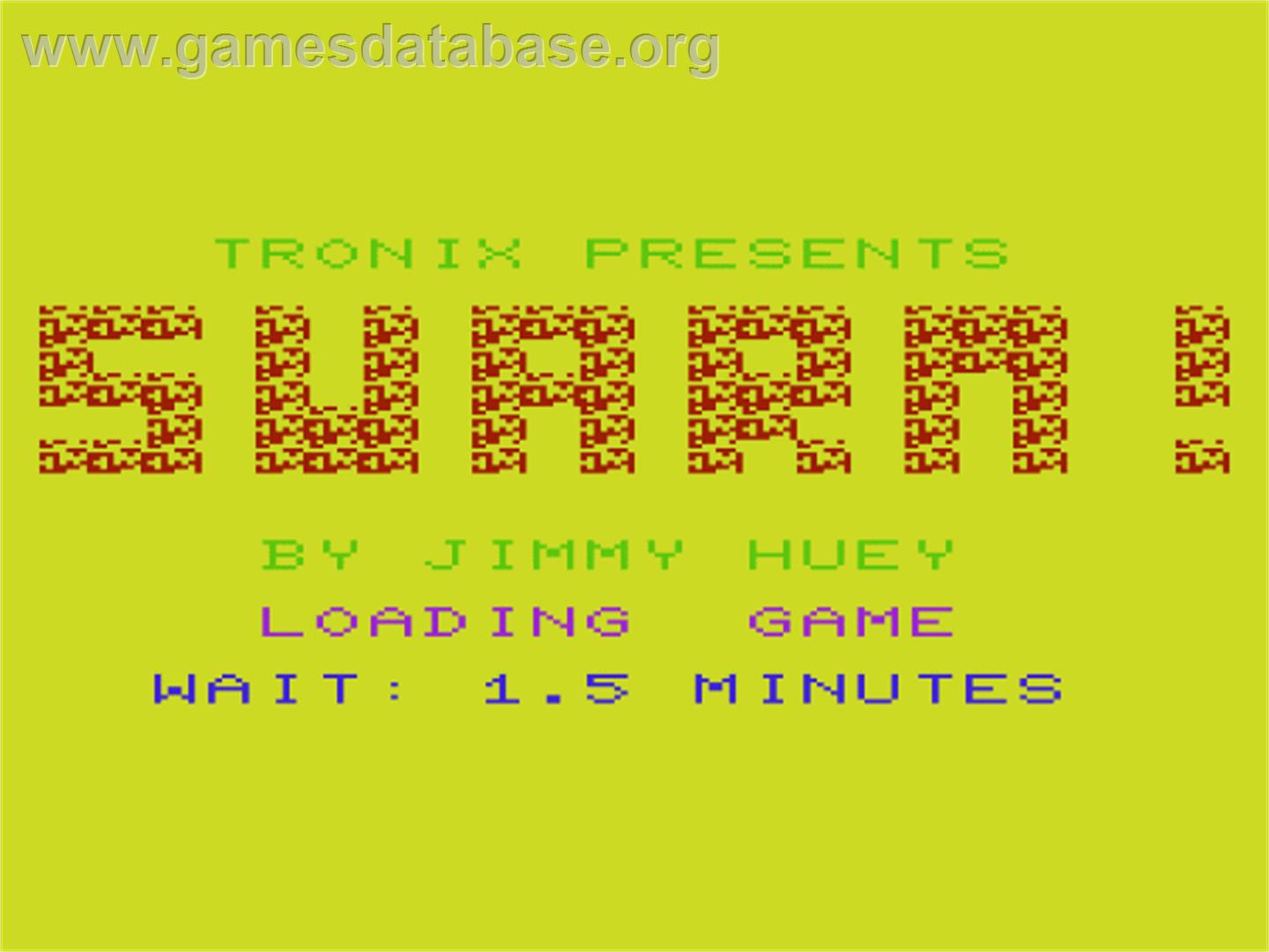 Swarm (Terry Flood) - Commodore VIC-20 - Artwork - Title Screen