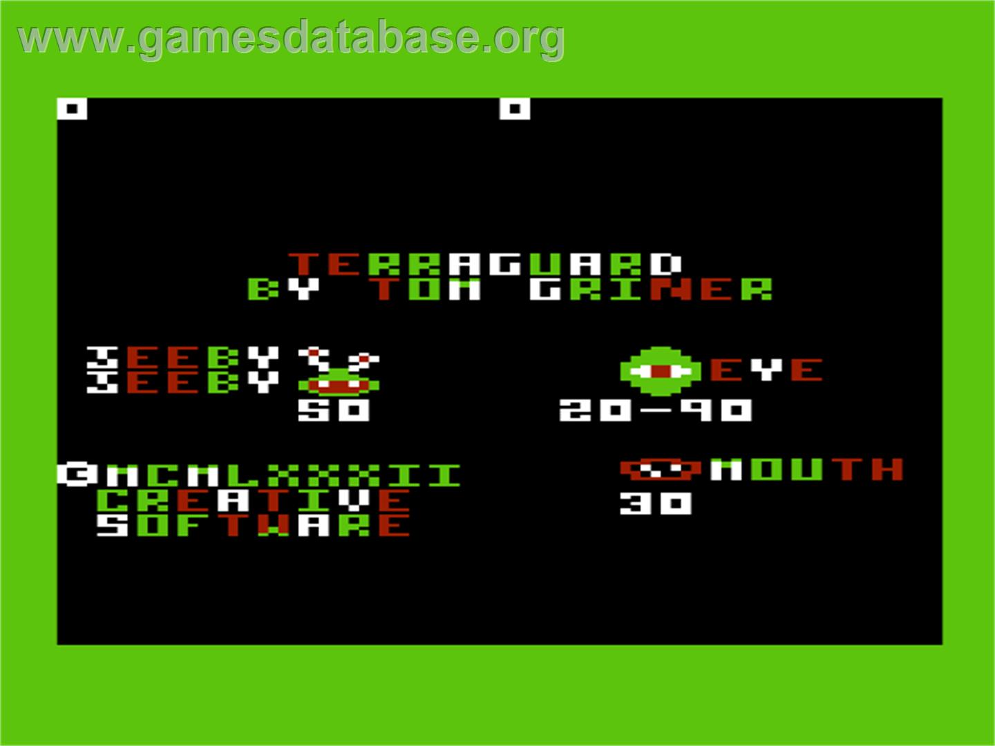 Terraguard - Commodore VIC-20 - Artwork - Title Screen
