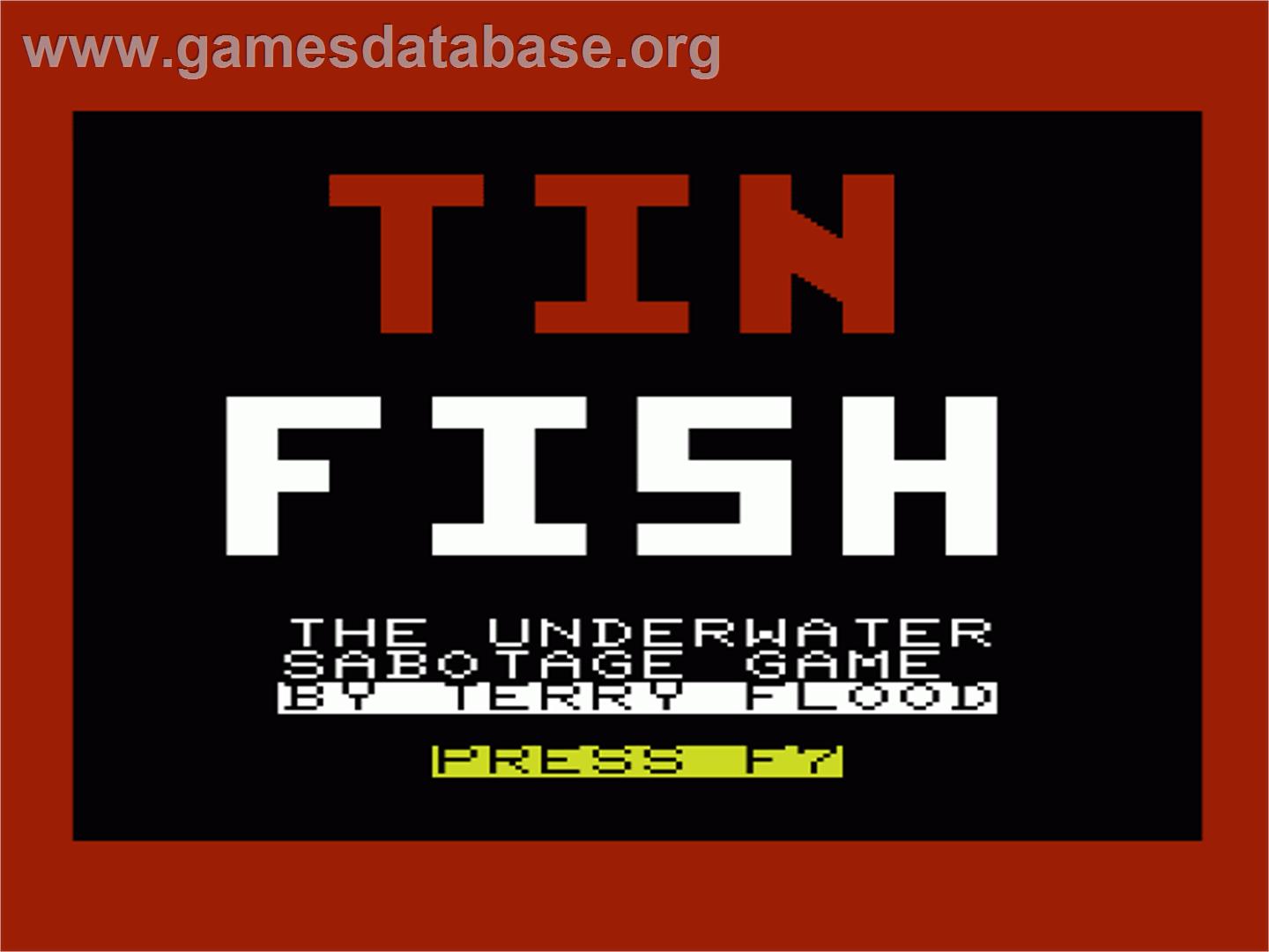 Tin Fish - Commodore VIC-20 - Artwork - Title Screen