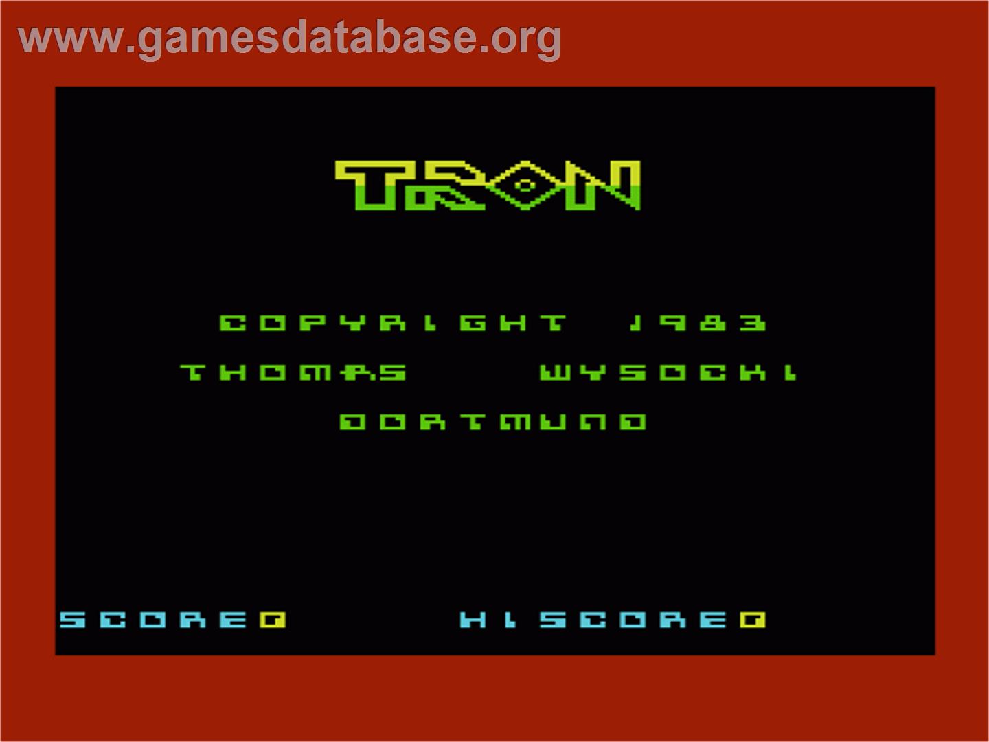 Tron - Commodore VIC-20 - Artwork - Title Screen