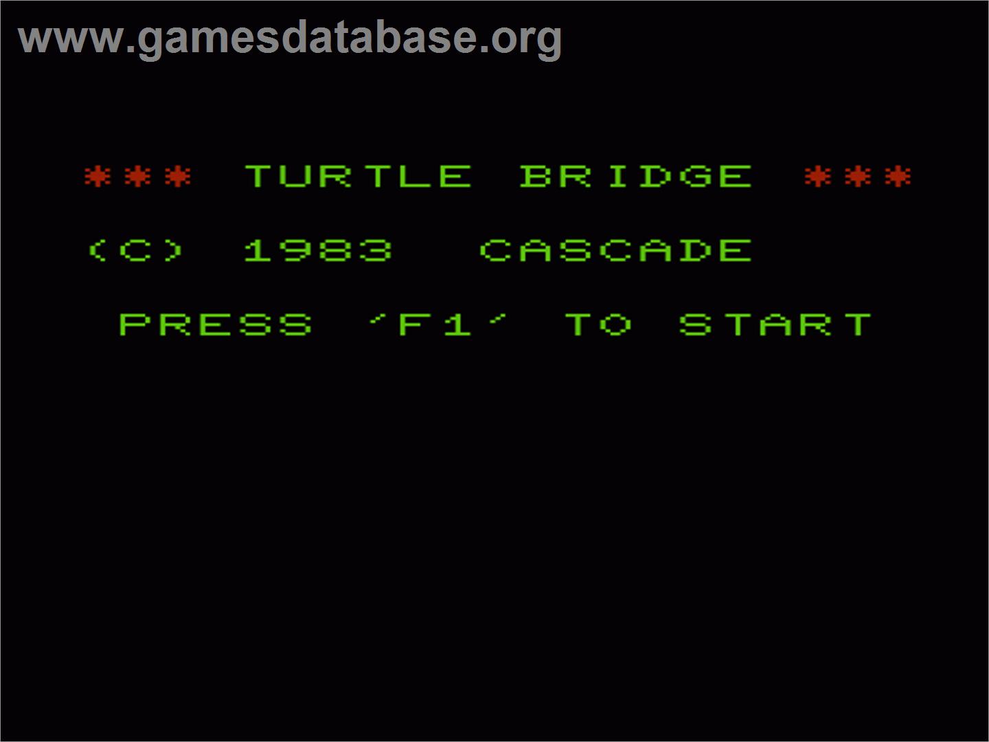 Turtle Bridge - Commodore VIC-20 - Artwork - Title Screen