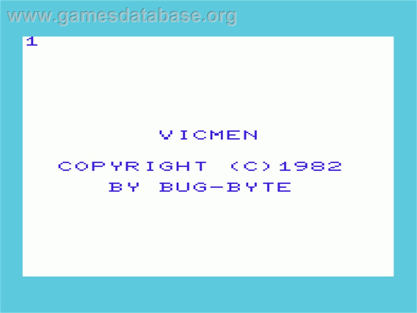 Vic-men - Commodore VIC-20 - Artwork - Title Screen