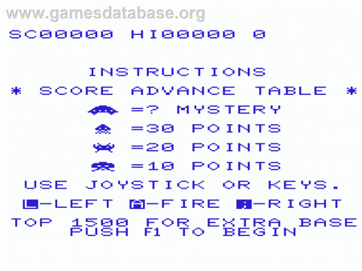 Vic Avenger - Commodore VIC-20 - Artwork - Title Screen