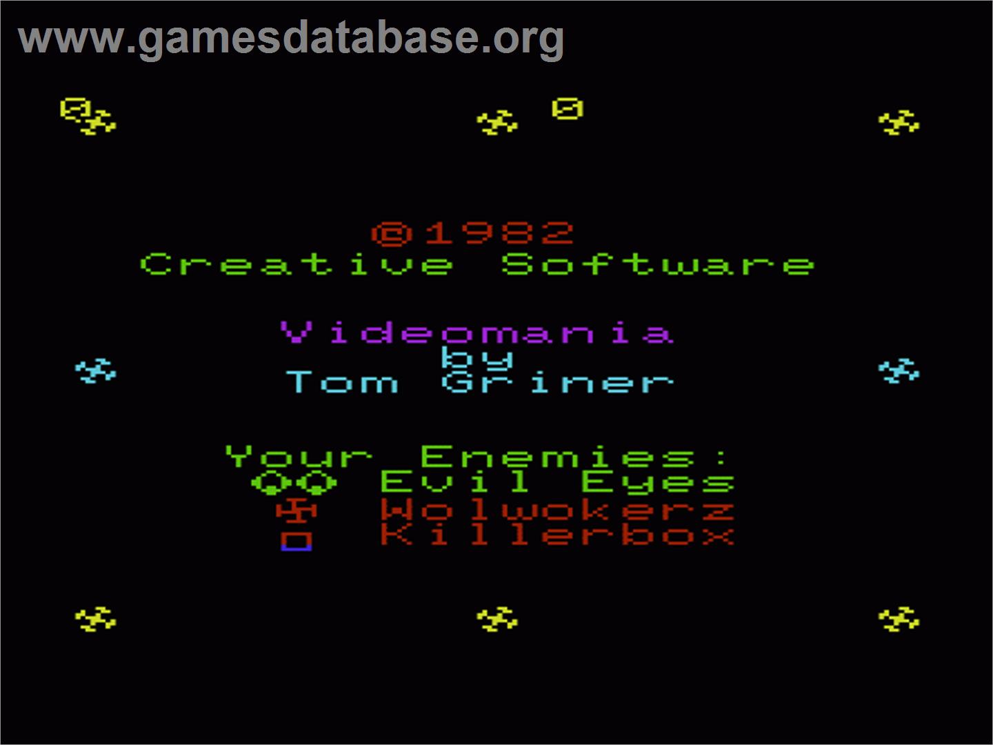 Videomania - Commodore VIC-20 - Artwork - Title Screen