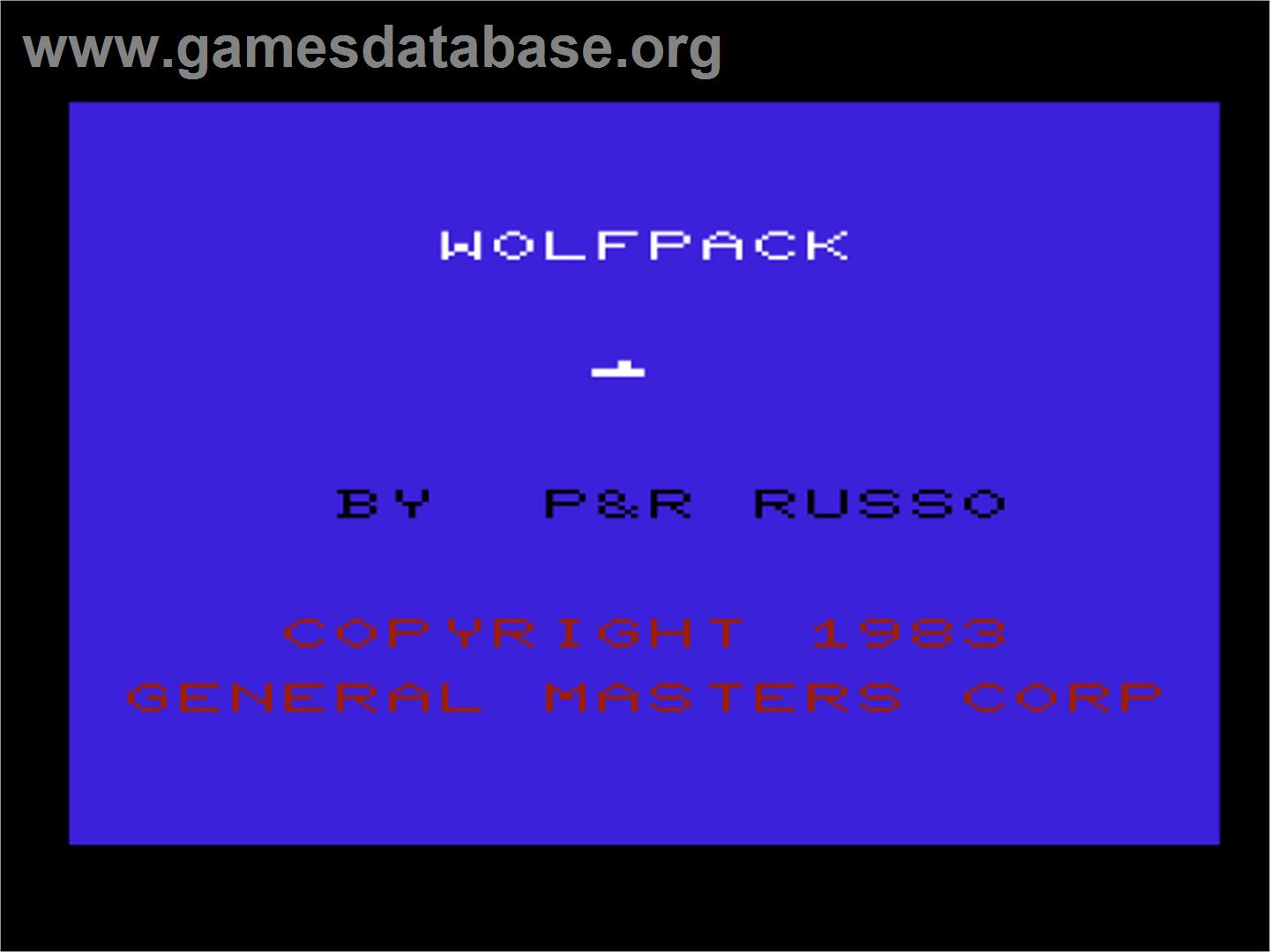 Wolf Pack - Commodore VIC-20 - Artwork - Title Screen