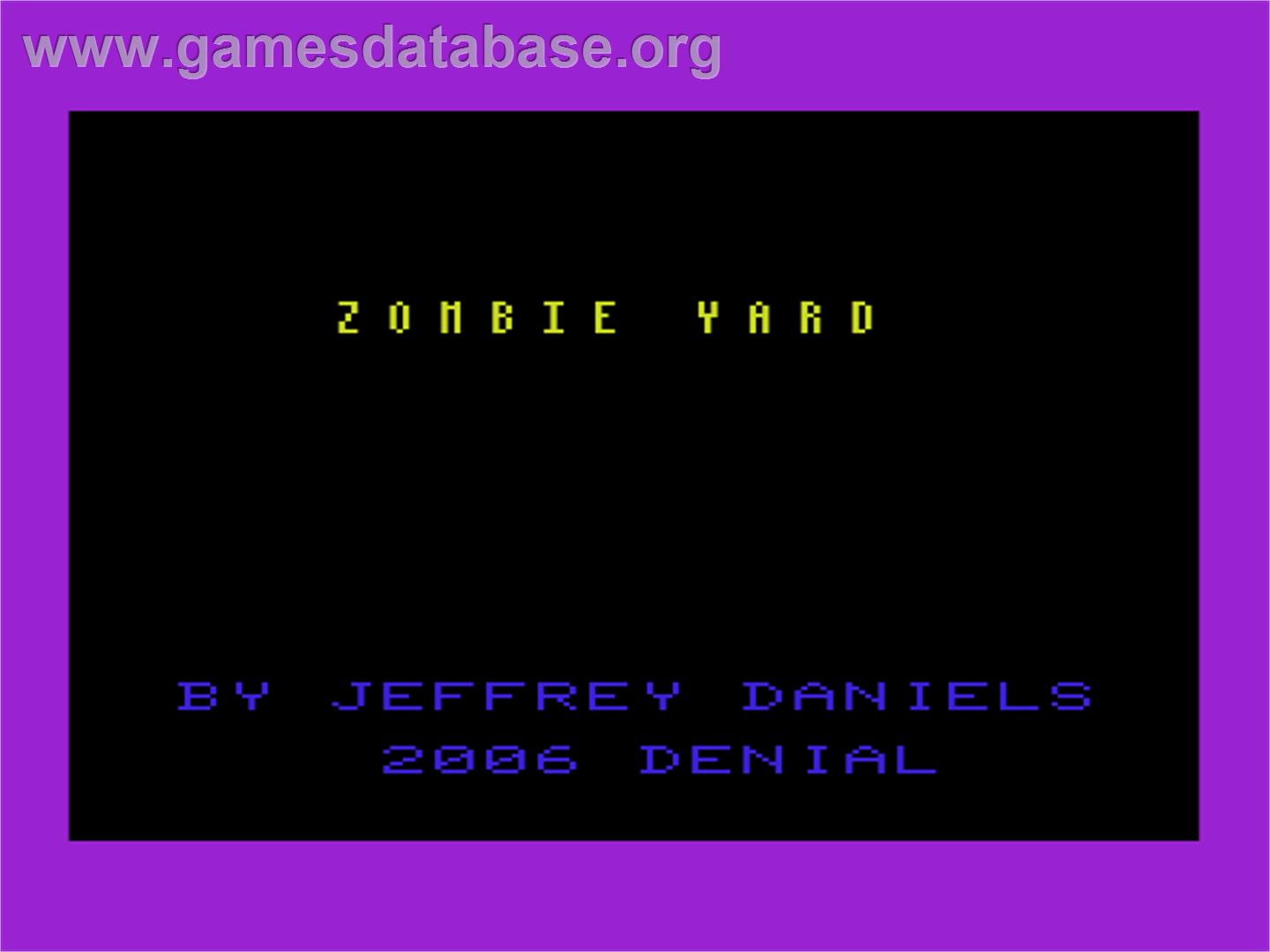 Zombie Yard - Commodore VIC-20 - Artwork - Title Screen