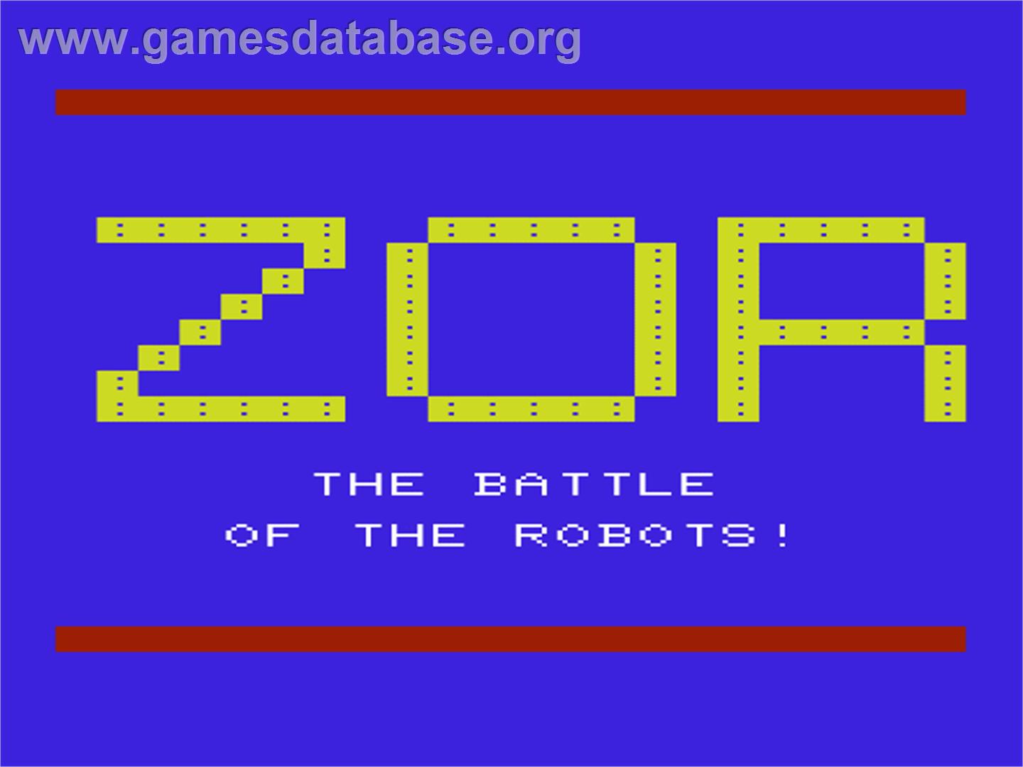Zorgon's Kingdom - Commodore VIC-20 - Artwork - Title Screen